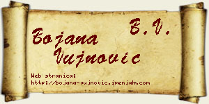 Bojana Vujnović vizit kartica